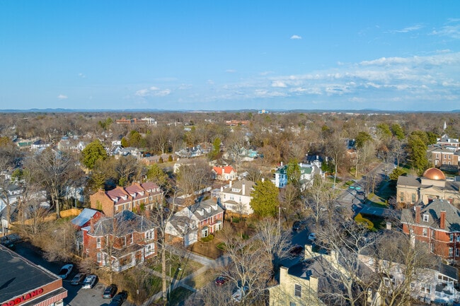 Aerial of Single Family Homes in Downtown Murfreesboro