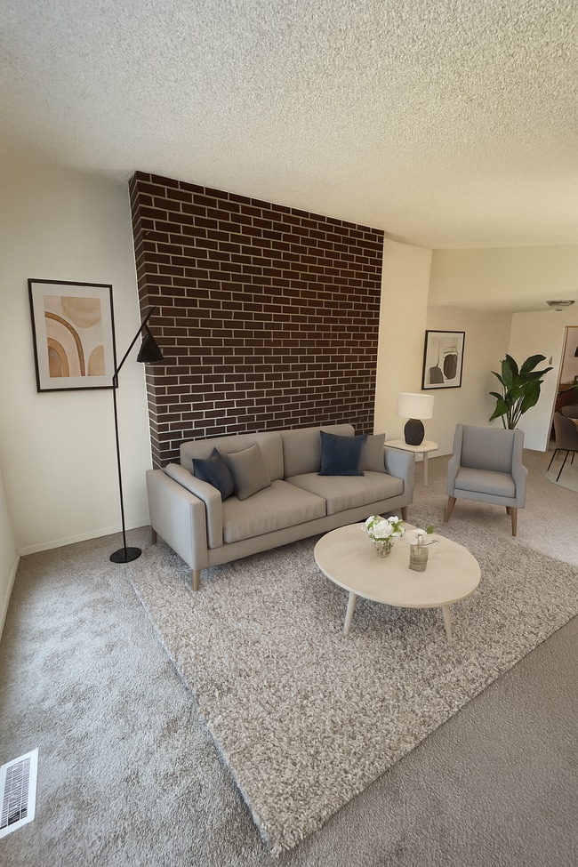 Living room virtually staged - 130 N 21st St