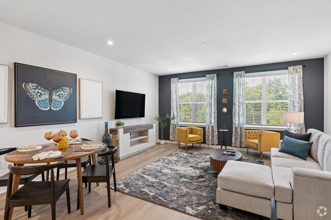 Apartamento de 2 habitaciones y 2 baños con estudio - 121 m² - Sala de estar - Milliner Lofts