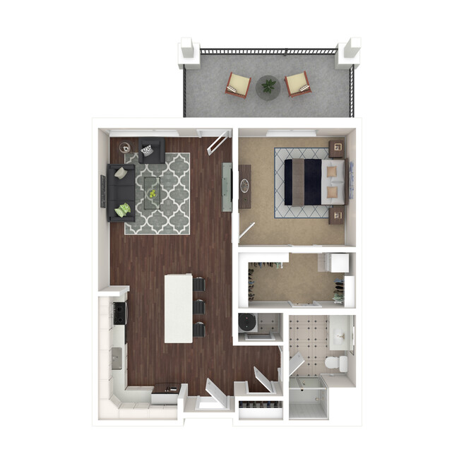 One Bedroom - 3.1 - Norton Links Apartments