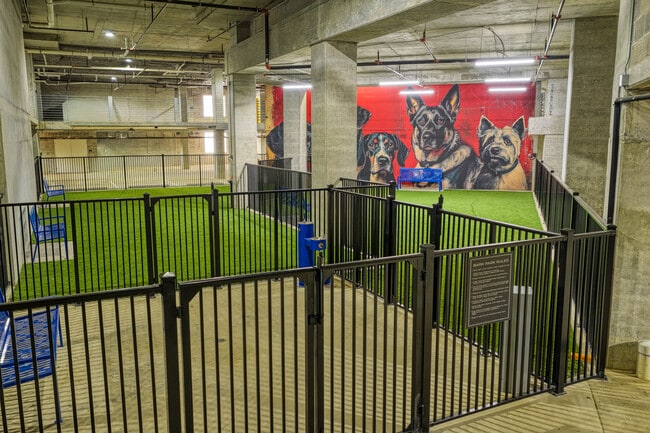Parking Garage Bark Park - Benches & water station included - Yardley Flats Apartments