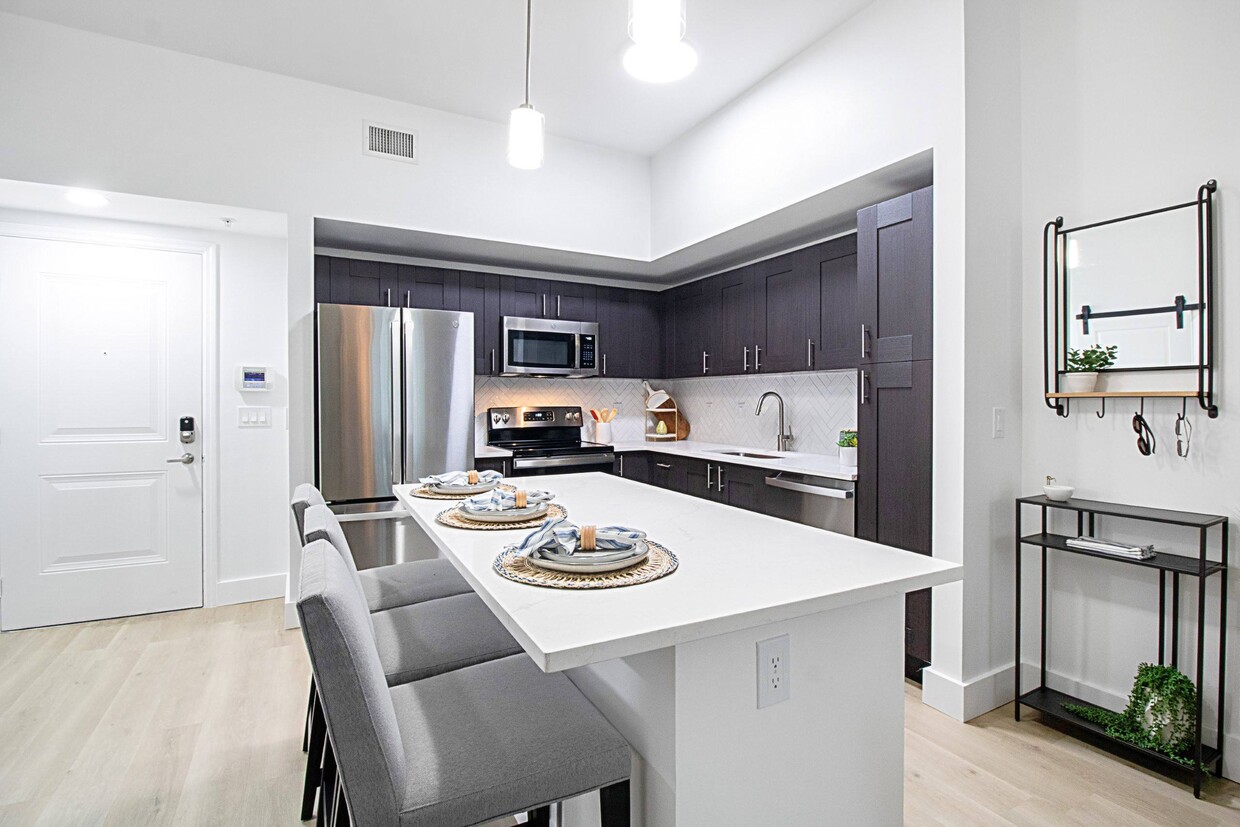 Oversized Kitchen Island at One Plantation in Plantation, FL 33324 - One Plantation