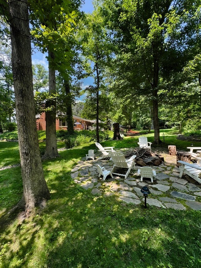 Bonfire pit (woodshed not pictured) - 1301 Gahant Rd