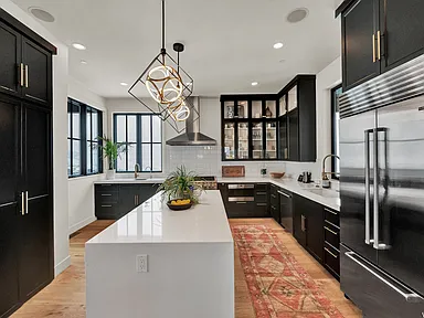 Kitchen with waterfall island - 732 S Nebo Cir