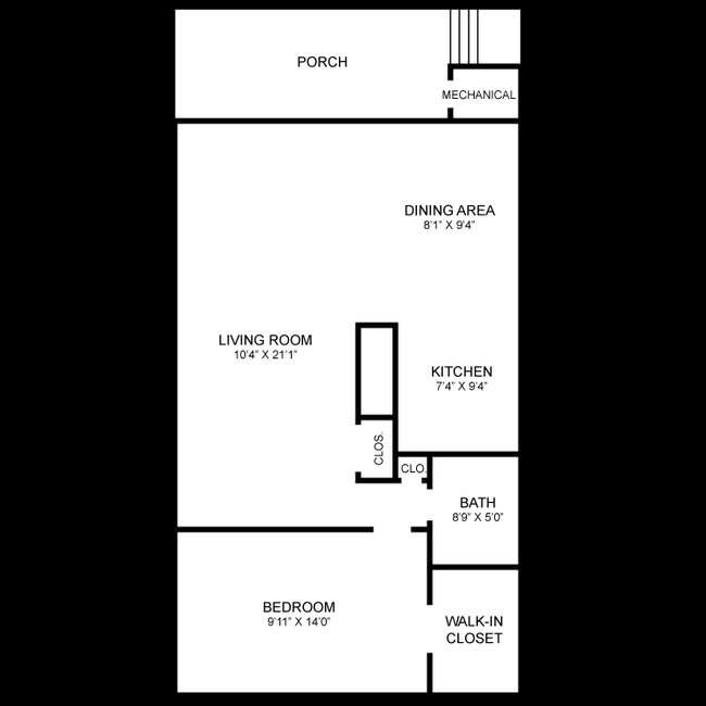 Plano de planta - The Crossroads Apartments