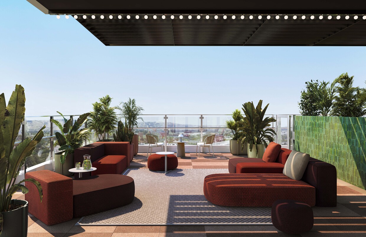 Rooftop cabanas and sky deck - The Fay San Jose