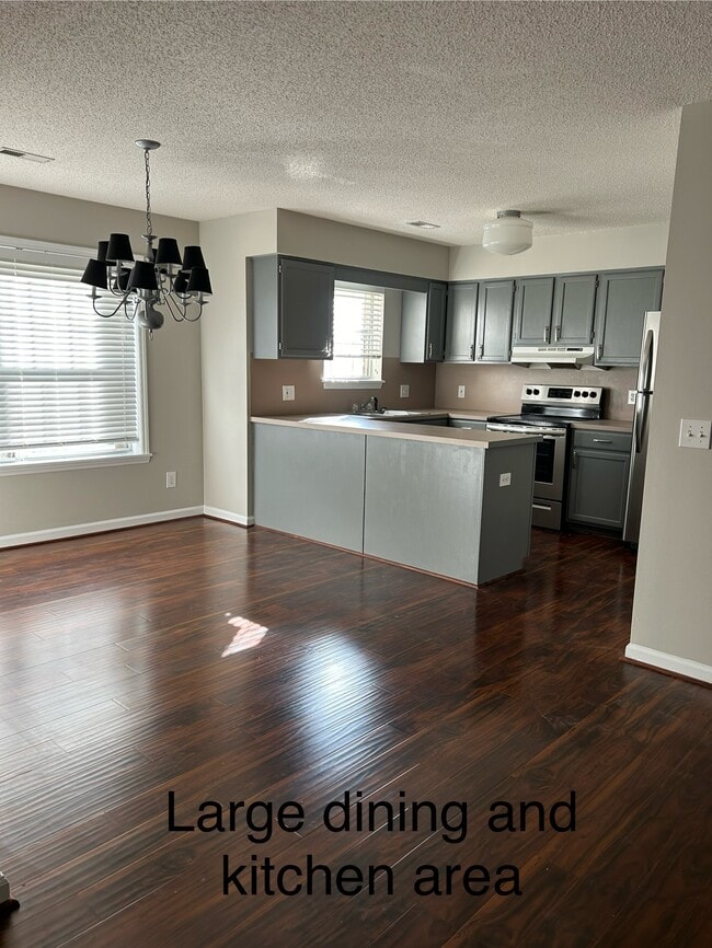 Large open floor plan for living room, dining room and kitchen - 3011 Mulberry Ln