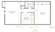 1 Bedroom / 1 Bath