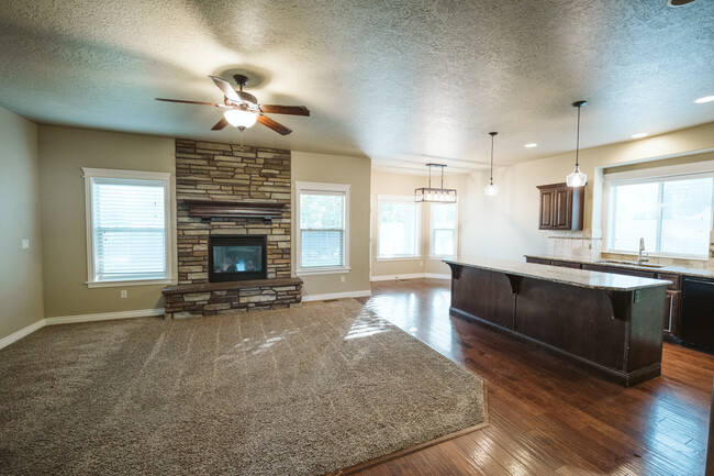 Living room with fireplace. - 2778 S Blackspur Way