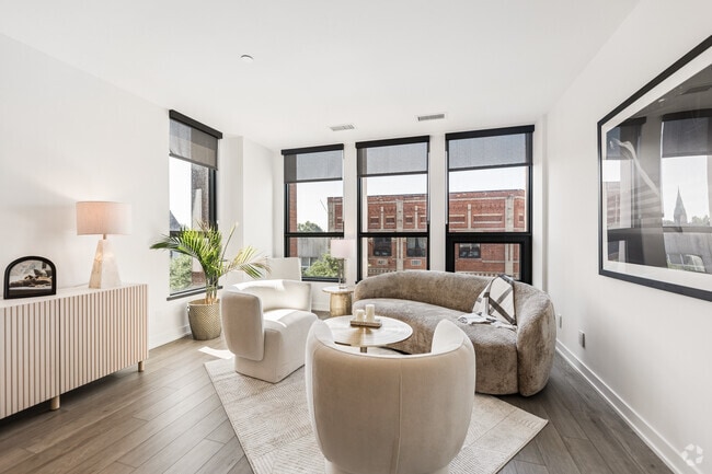 2BR, 2BA - 932SF - Living Room - The Pacific