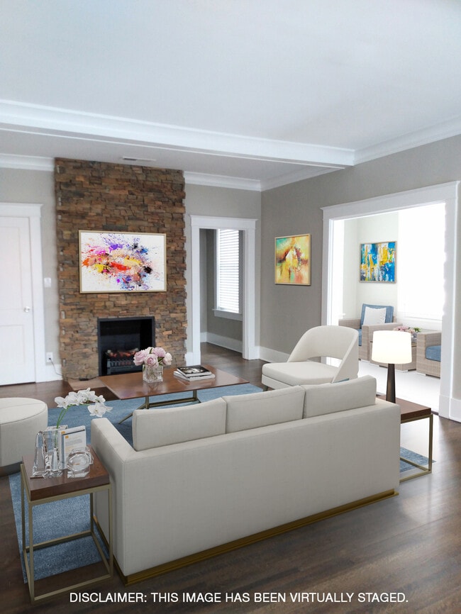 Living room - Disclaimer this image has been virtually staged. - 285 Hawthorne St