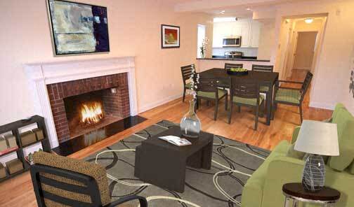 Langdon Square Living Room (55 Langdon) - CHR Harvard Square Communities