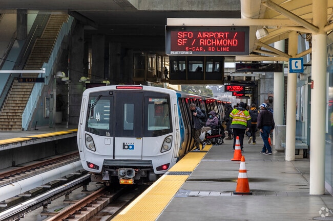 Millbrae BART station is a huge transit hub and connects the BART to Caltrain.