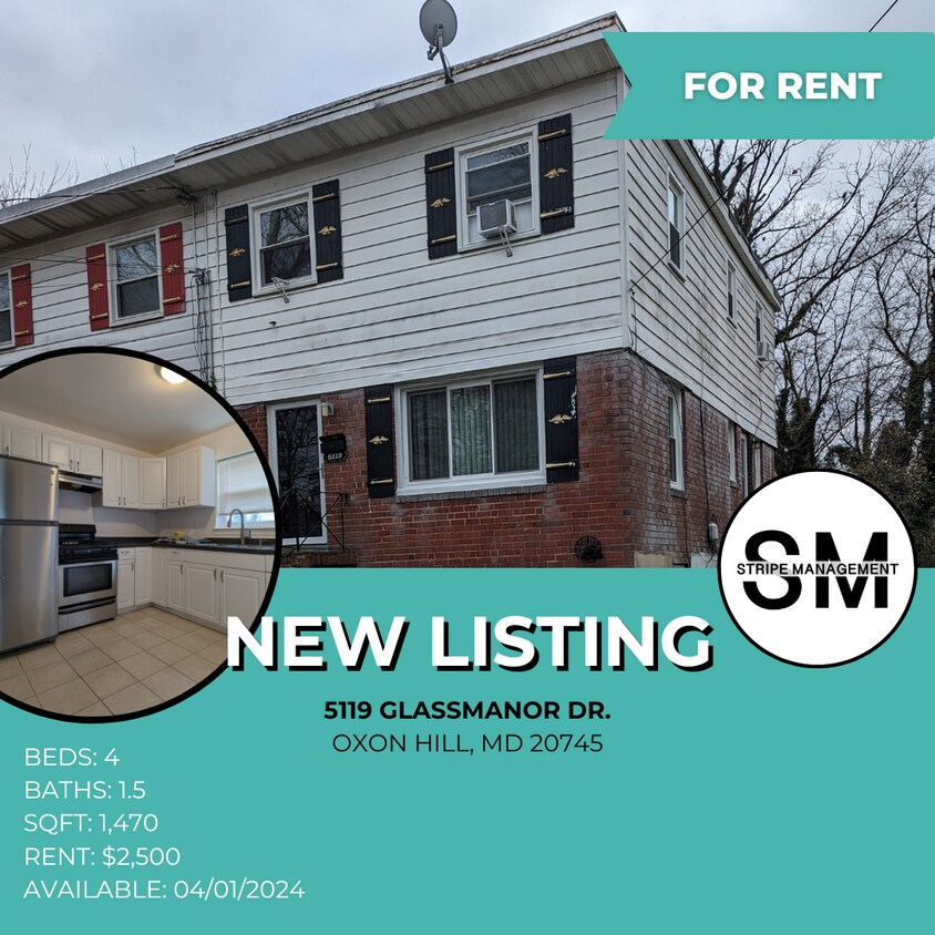 5119 Glassmanor Dr, Oxon Hill, MD 20745 Townhome Rentals in Oxon Hill