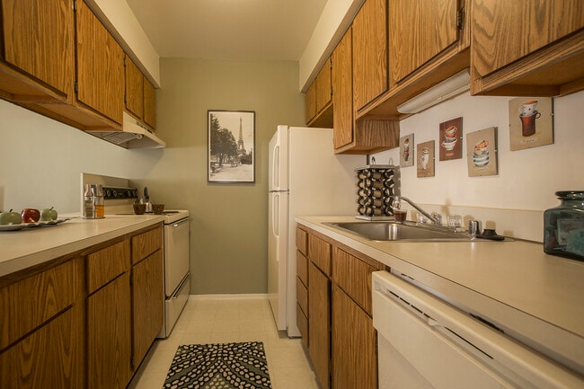 Cozy Kitchen with all appliances included at Woodland Villa Apartments in Westland, MI - Woodland Villa Apartments