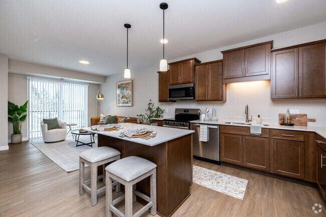 1HAB, 1BA + sala de estar - 886 pies cuadrados - Cocina - The Murphy