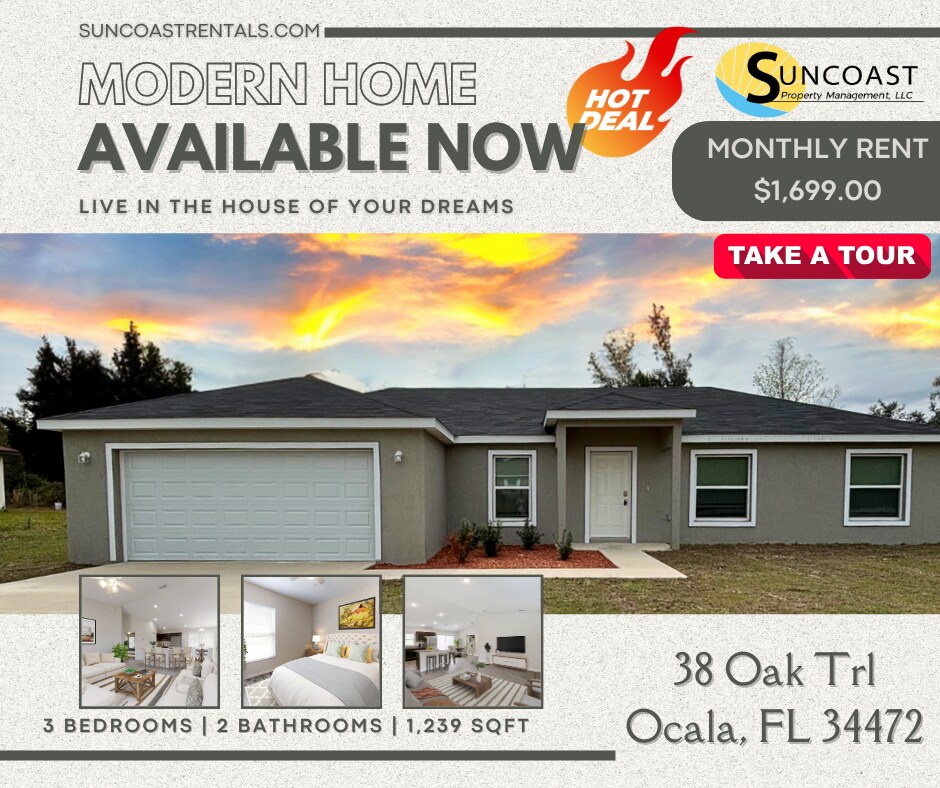 38 Oak Trail, Ocala, FL 34472 House Rental in Ocala, FL