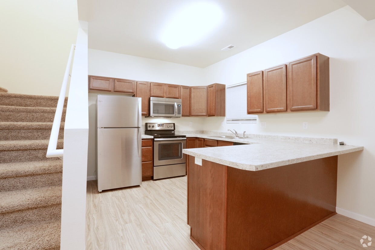 Two Bedroom Kitchen - Prairie Crossing Townhomes