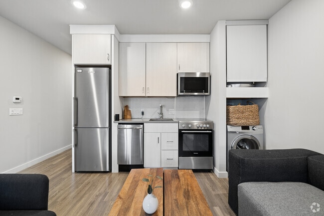 Studio - 415SF - Kitchen - Uno on Chestnut Apartments