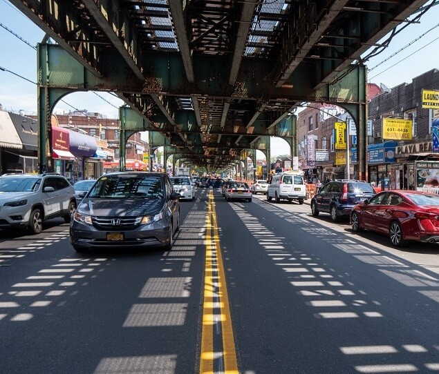 Forest Hills is part of the elevated BMT Myrtle Avenue Line of the NYC Subway