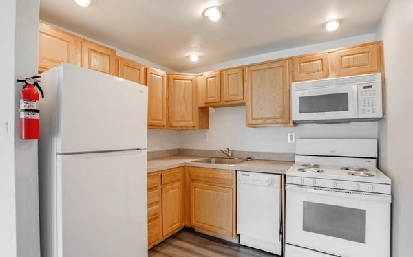 Cocina renovada (1BR, 1BA 600 pies cuadrados) - New Orleans Park Apartments