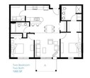 2 Bedroom 1 Bath A