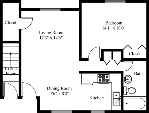 Plano de planta - Breckenridge Village Apartments