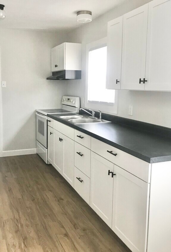 Kitchen -- Note, the stove is across from where it is from in the current unit for rent - 217 Lane St