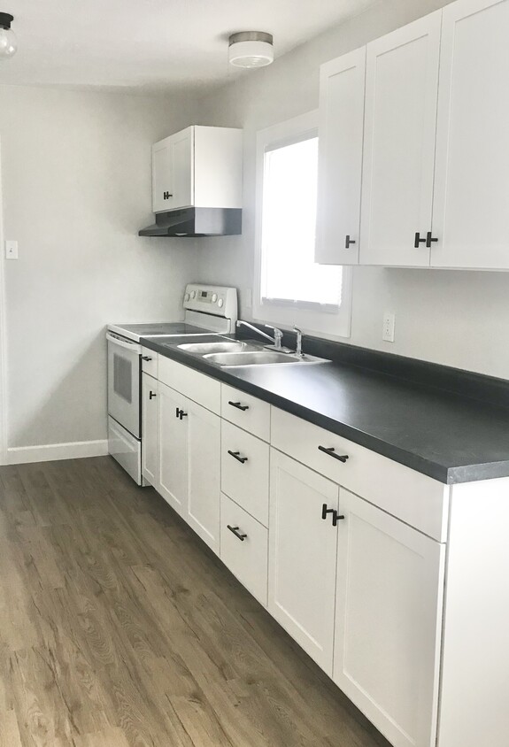 Kitchen -- Note, the stove is across from where it is from in the current unit for rent - 217 Lane St