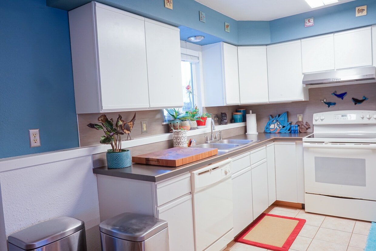 Kitchen with backyard views - 1508 Kinnikinnick St
