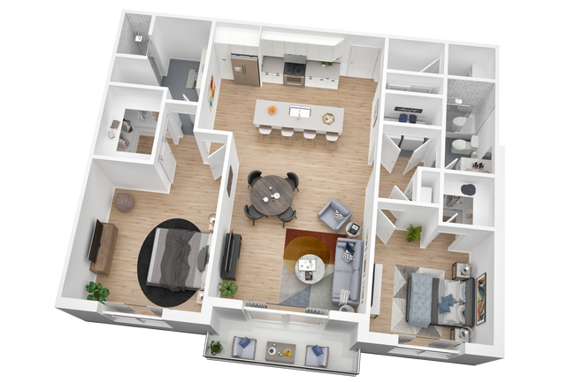 3D room layout - 8500 Thompson Run Rd