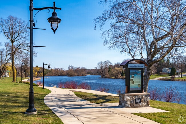 Veterans Memorial Park offers views of the Milwaukee River in Grafton.