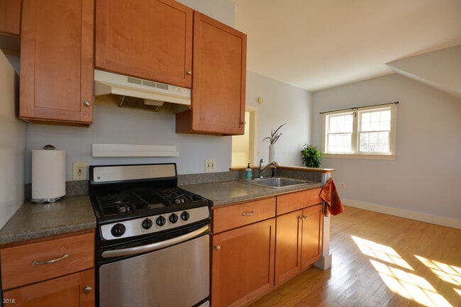 Kitchen with solid wood cabinets & new gas stovend - 103 Jennie Ln