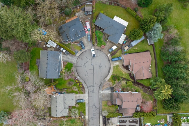 Homes in Happy Valley enjoy large lots and green spaces.