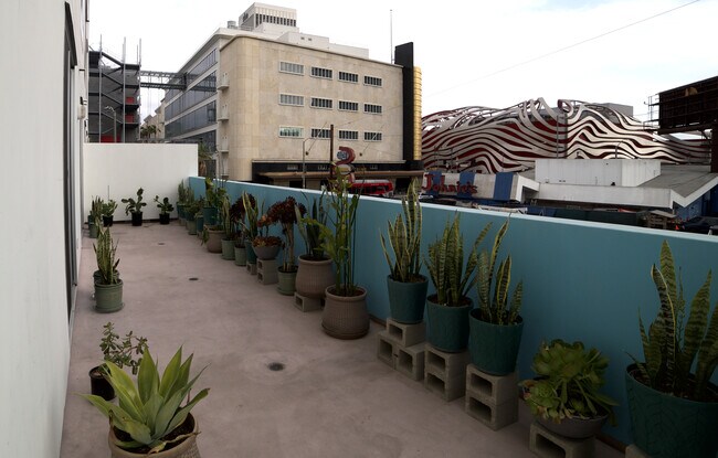 Private patio - 637 S Fairfax Ave