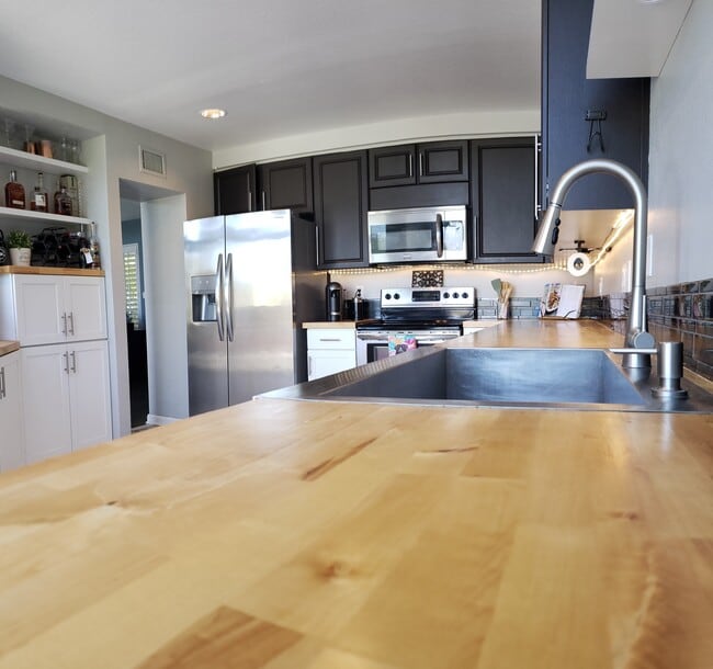 Butcher block counters and large double sink - 6049 Caminito Del Oeste