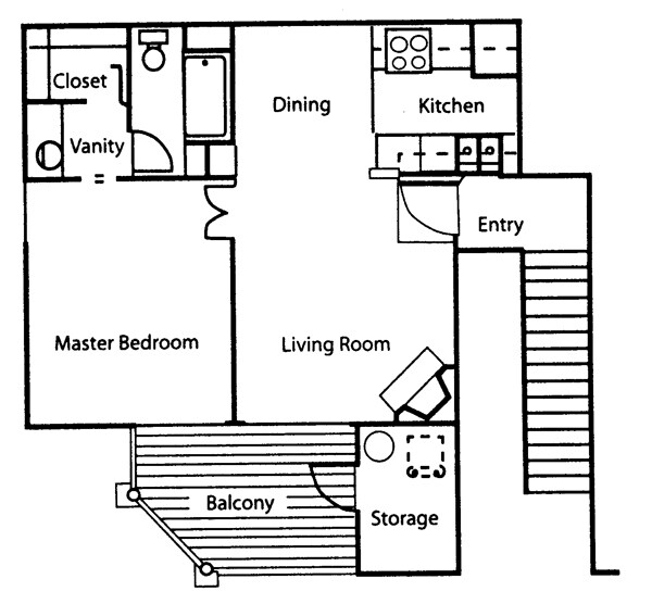 Plano de planta - Adobe Highlands Luxury Apartments in Bullhead