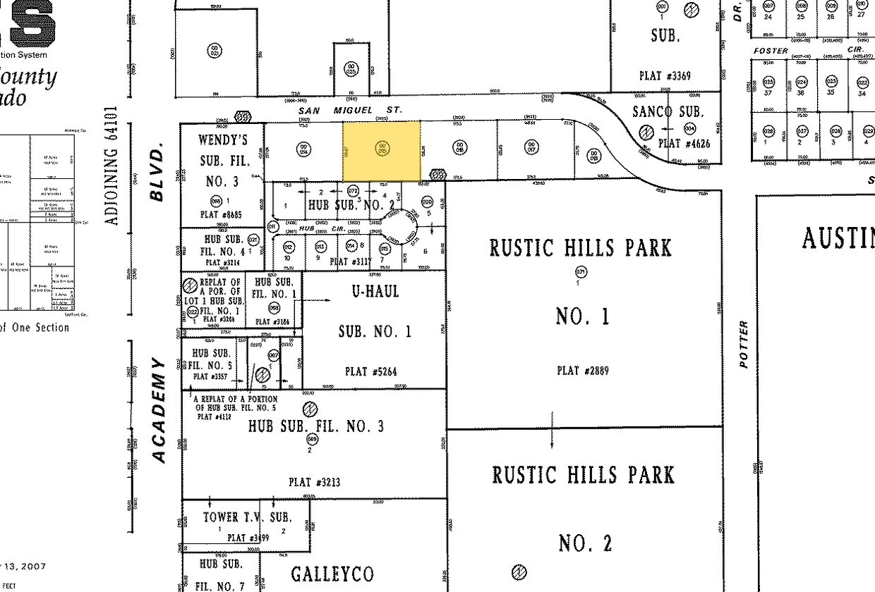 Mapa de la parcela - Greenbriar Apartments