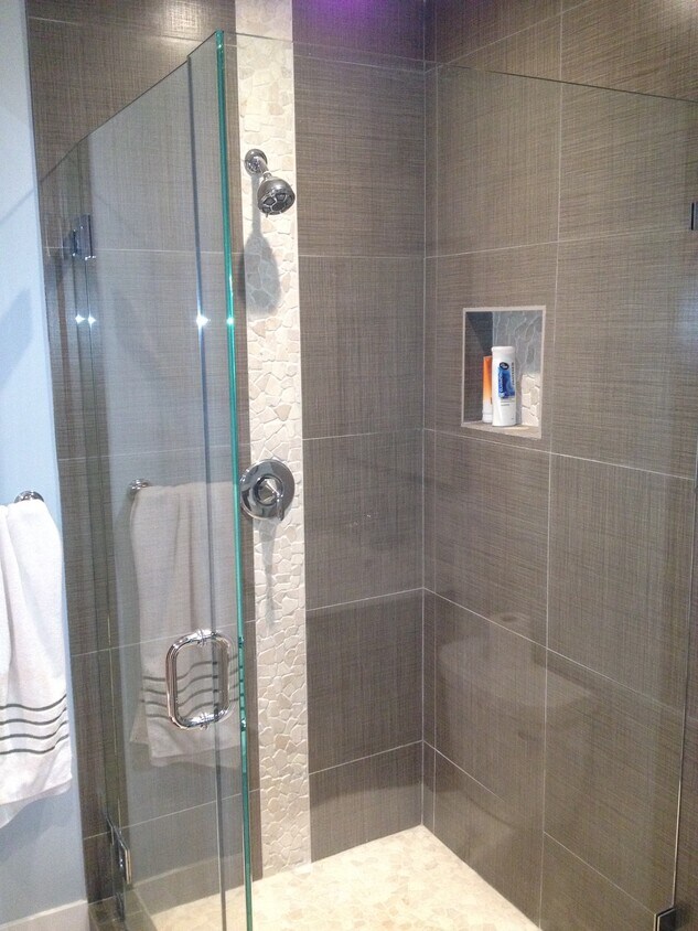 tile and stone shower - 75 Vernon St