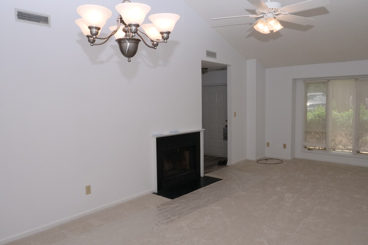 Living Room-Dining, Fireplace - 106 Berry Patch Ln