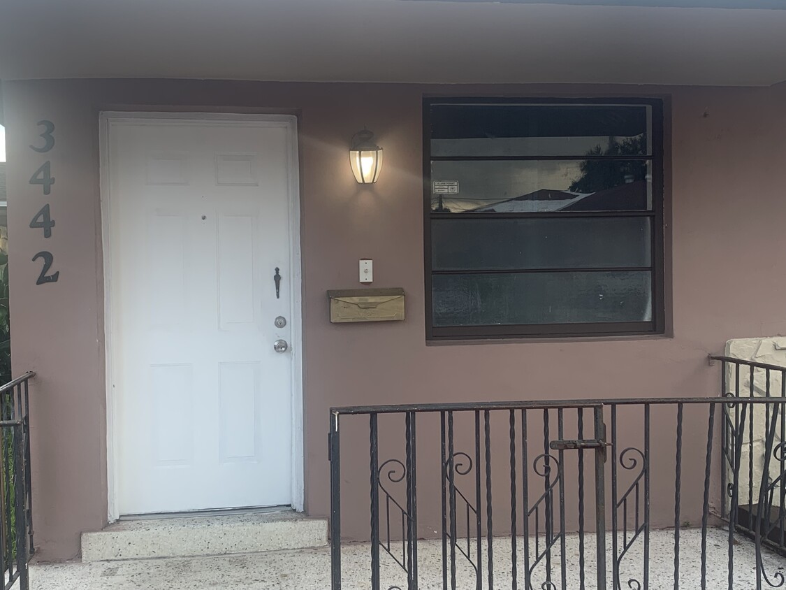 Entrance to the home, with porch - 3442 NW 5th St