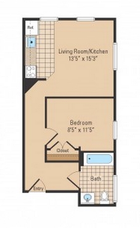 1BR/1BA - Marlton Residences