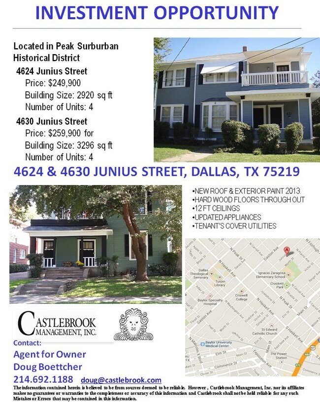 Folleto/volante de marketing - 4624 Junius St