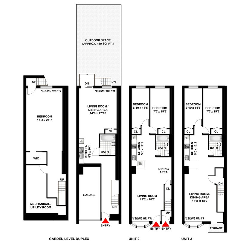 Floorplan - Three Family Home