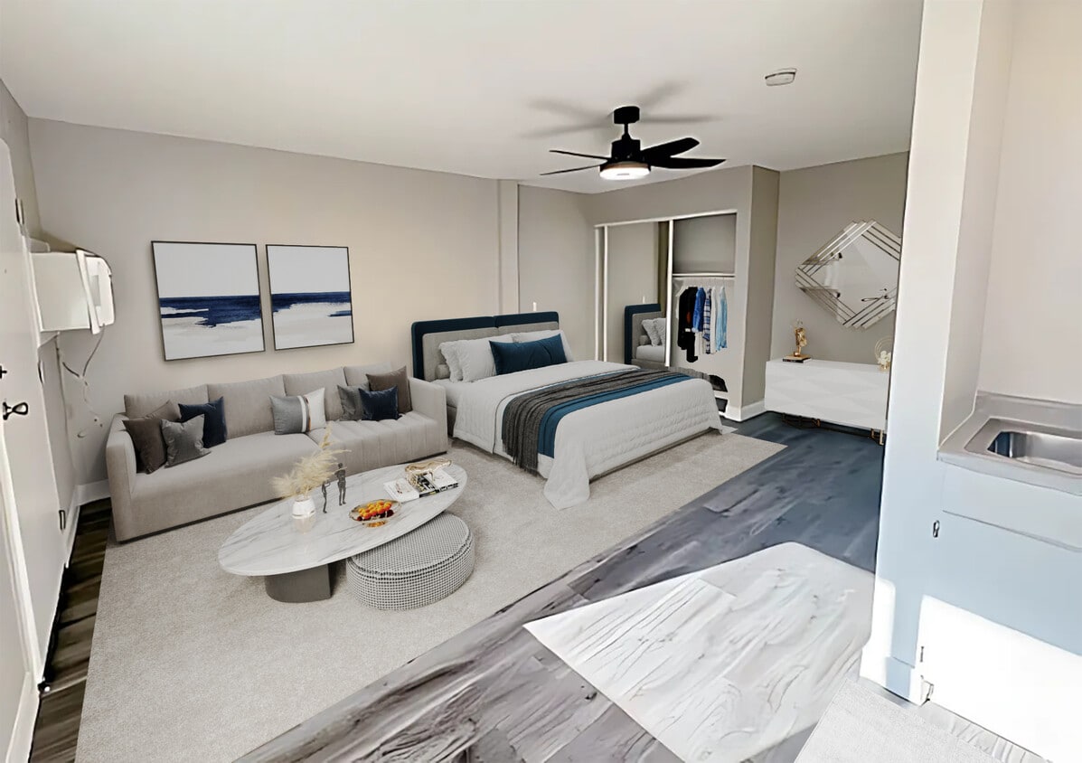 Living Area - Park Avenue Apartments