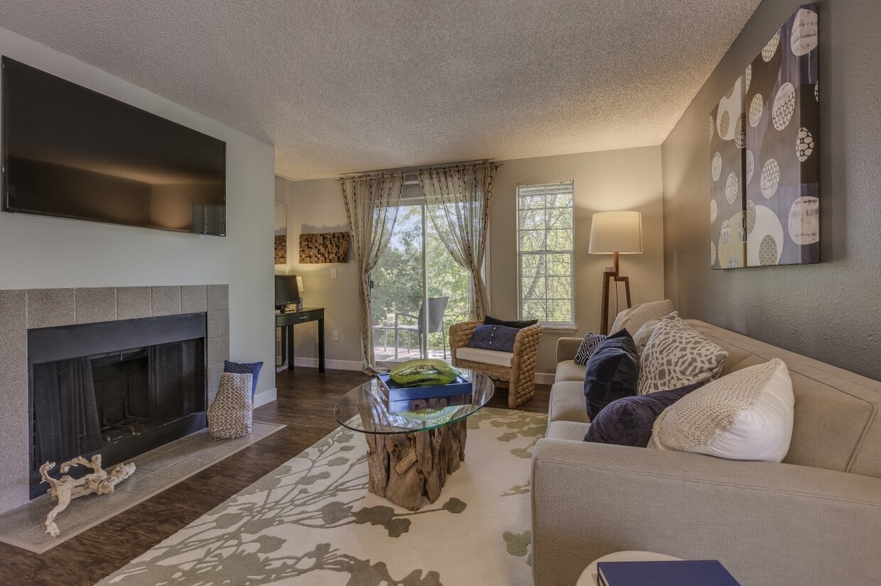 Fireplace - Cedar Crest Apartments