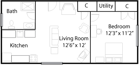 1BR/1BA - Rugby McIntyre Apartments