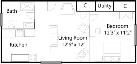 1HAB/1BA - Rugby McIntyre Apartments