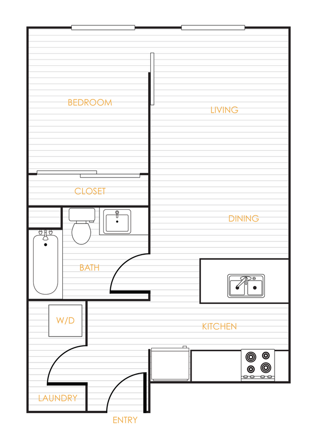 One Bedroom One Bathroom B - Cadence