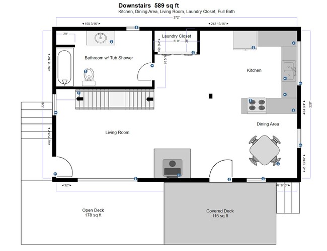 Floorplan Downstairs - 30 Pine Meadow Dr